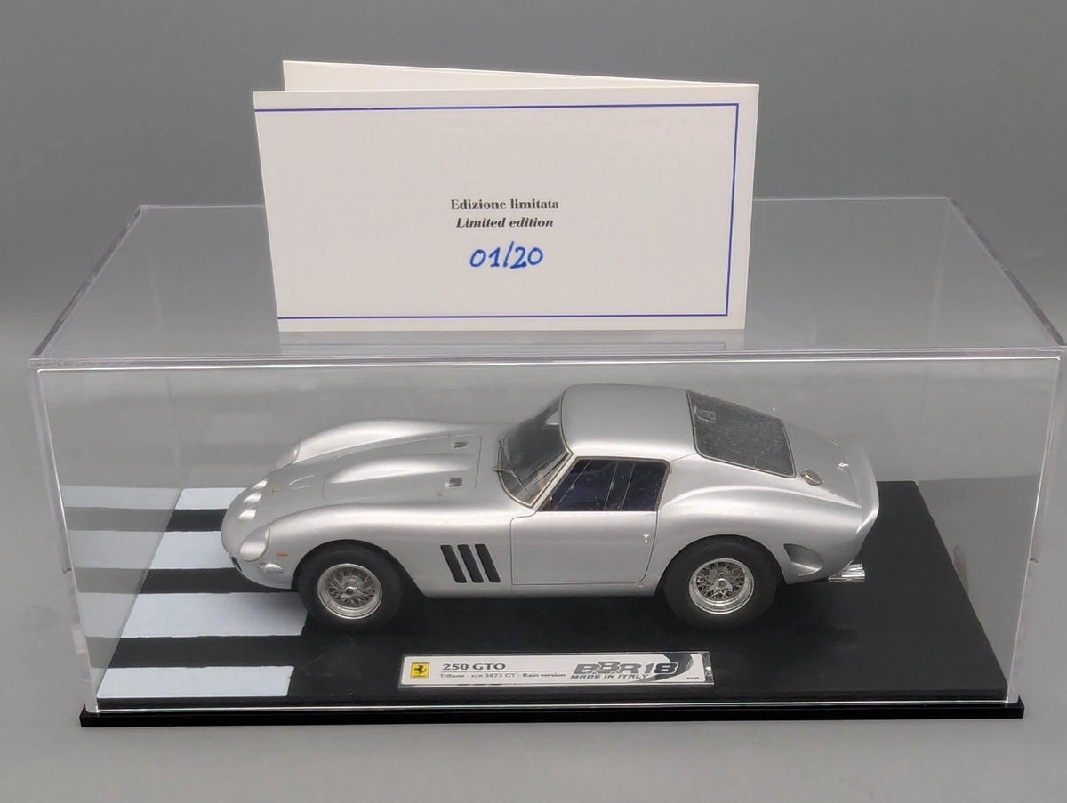 Modellautos 1:18 BBR Ferrari 250 GTO Rain Dirty Version Ltd 01/20 Silber mit OVP