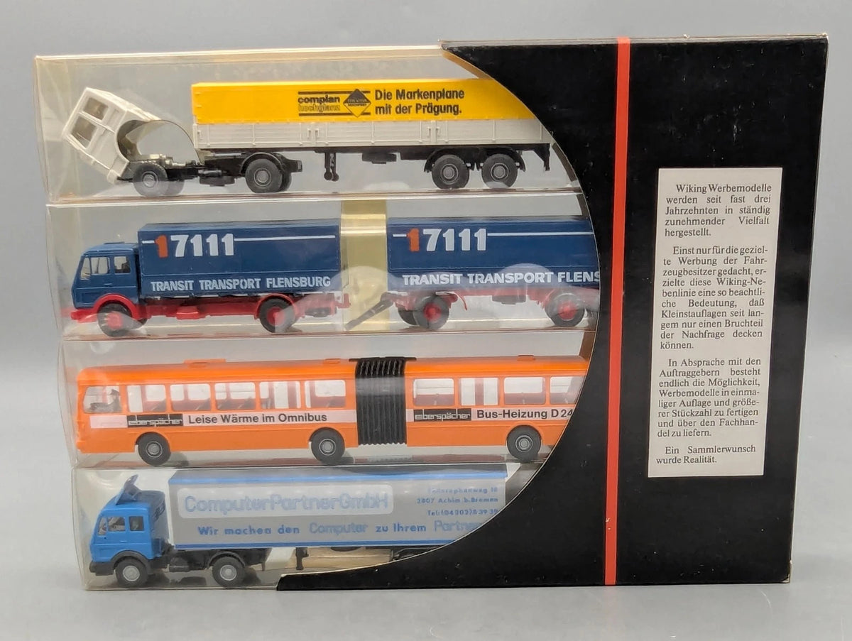 Nutzfahrzeug Modelle 1:87 Wiking Werbemodelle 4er Set 1982/83 OVP