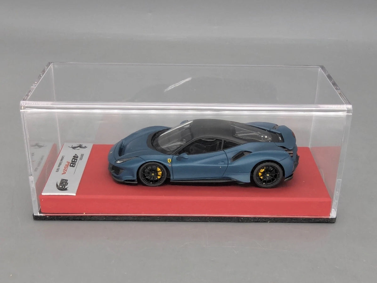 Modellautos 1:43 BBR Concept43 Ferrari 488 Pista Blue Capri Matt 10/10 OVP
