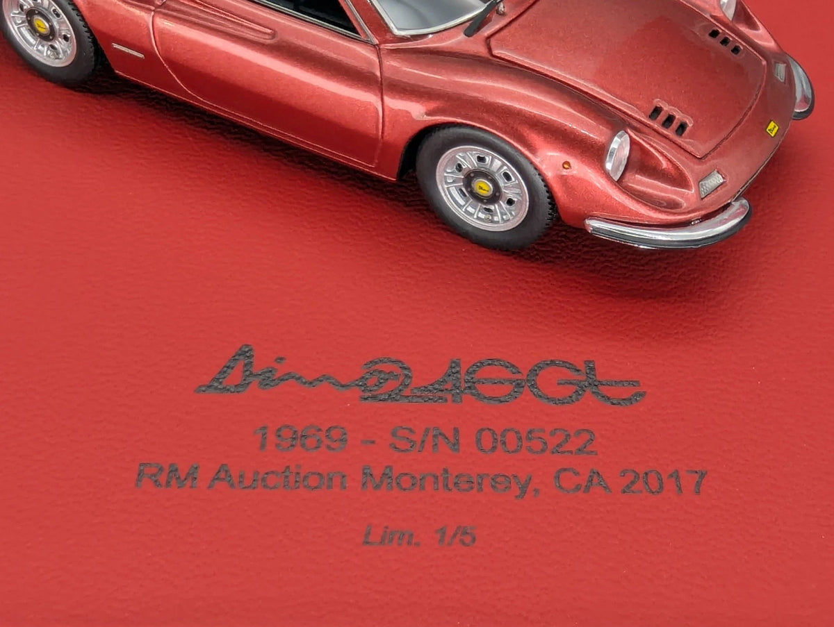 Modellautos 1:43 BBR Ferrari 246 GT Dino 1969 Auction CA 2017 01/05 mit OVP