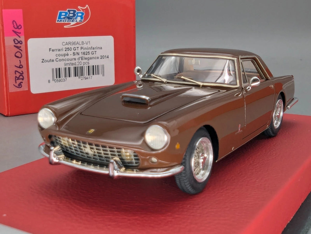 Modellautos 1:43 BBR Ferrari 250 GT Pininfarina Coupe S/N 1625 GT 00/20 mit OVP