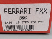 Modellautos 1:43 BBR Ferrari FXX 2006 Limited 017/150 Spiegelplatte Vitrine OVP