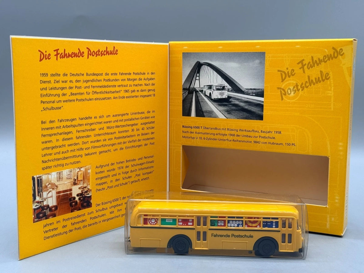 Bus Modelle H0 1:87 Brekina Büssing 6500 T Fahrende Postschule mit OVP