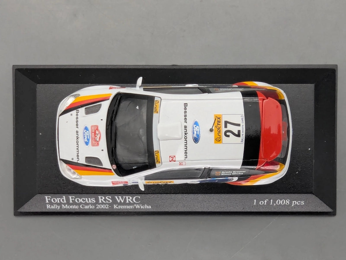 Modellautos 1:43 Minichamps Ford Focus RS WRC Rallye Monte Carlo 2002 #2 mit OVP