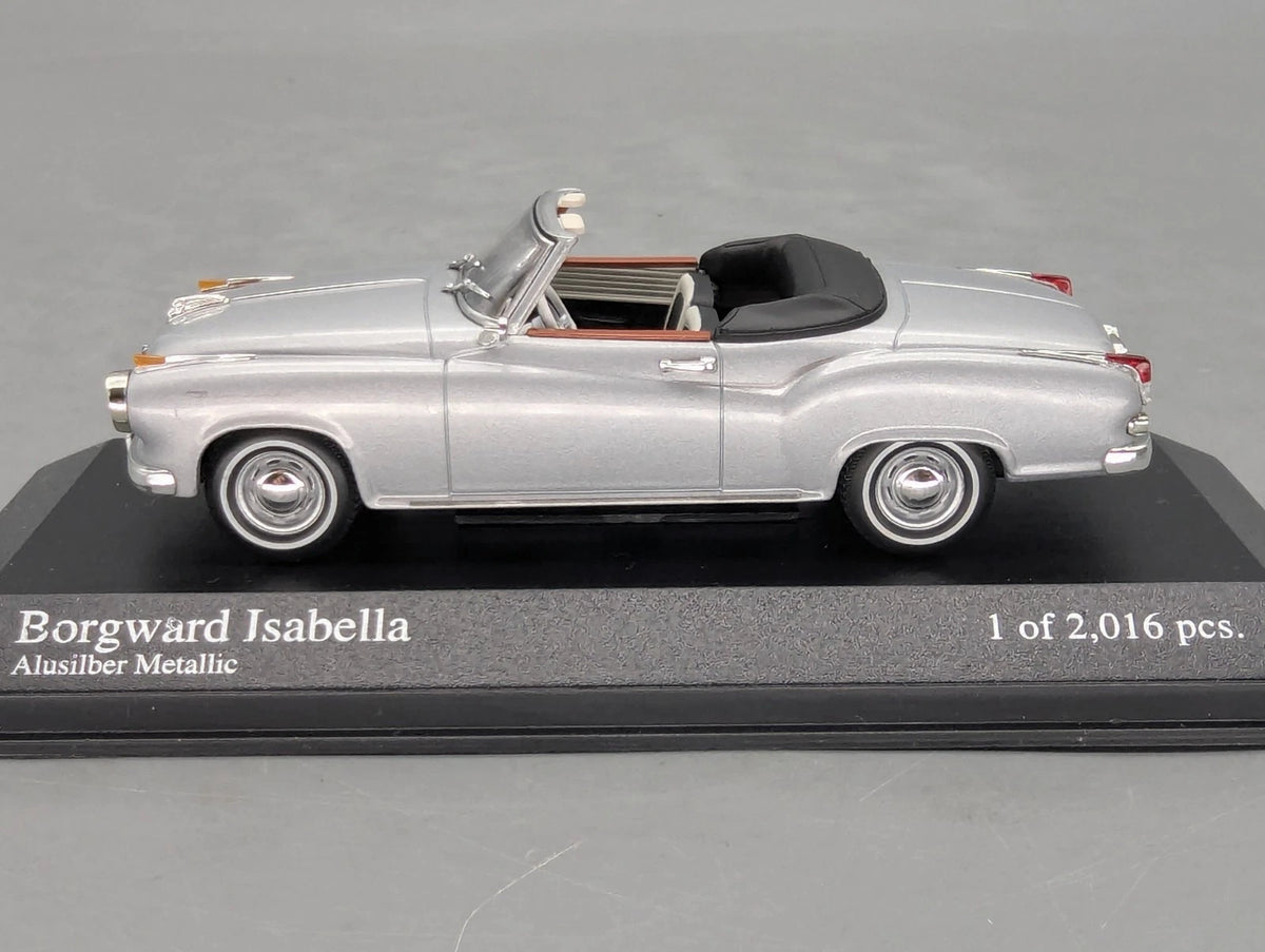 Modellautos 1:43 Minichamps Borgward Isabella Coupe Cabriolet 1959 Silber OVP