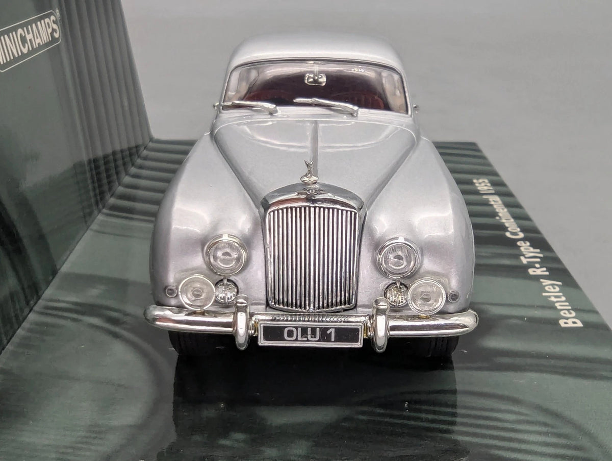 Modellautos 1:43 Minichamps Bentley R-Type Continental 1955 Silber mit OVP