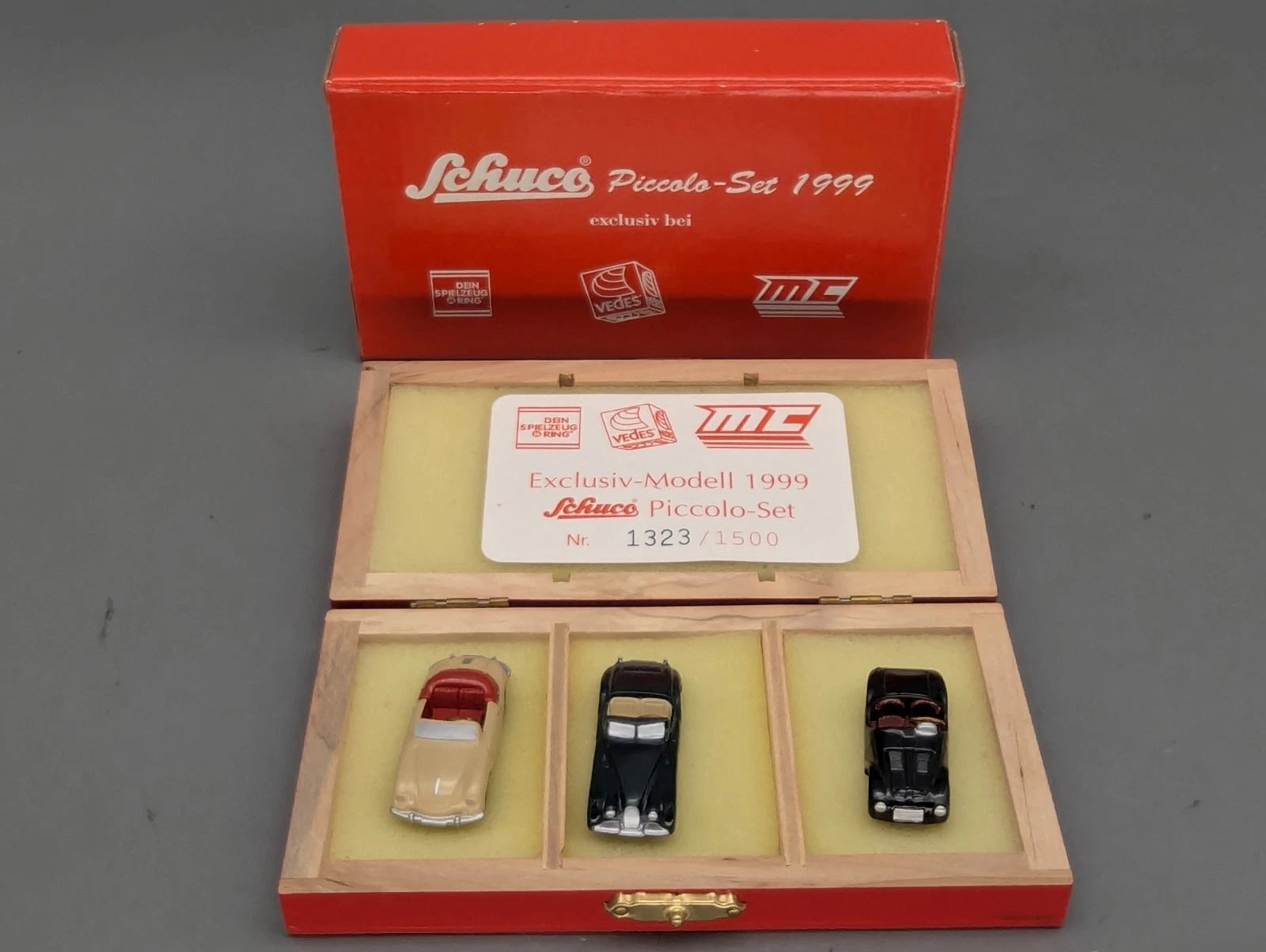 Modellautos 1:90 Schuco Piccolo-Set 1999 3-teilig Porsche Jaguar Ferrari OVP