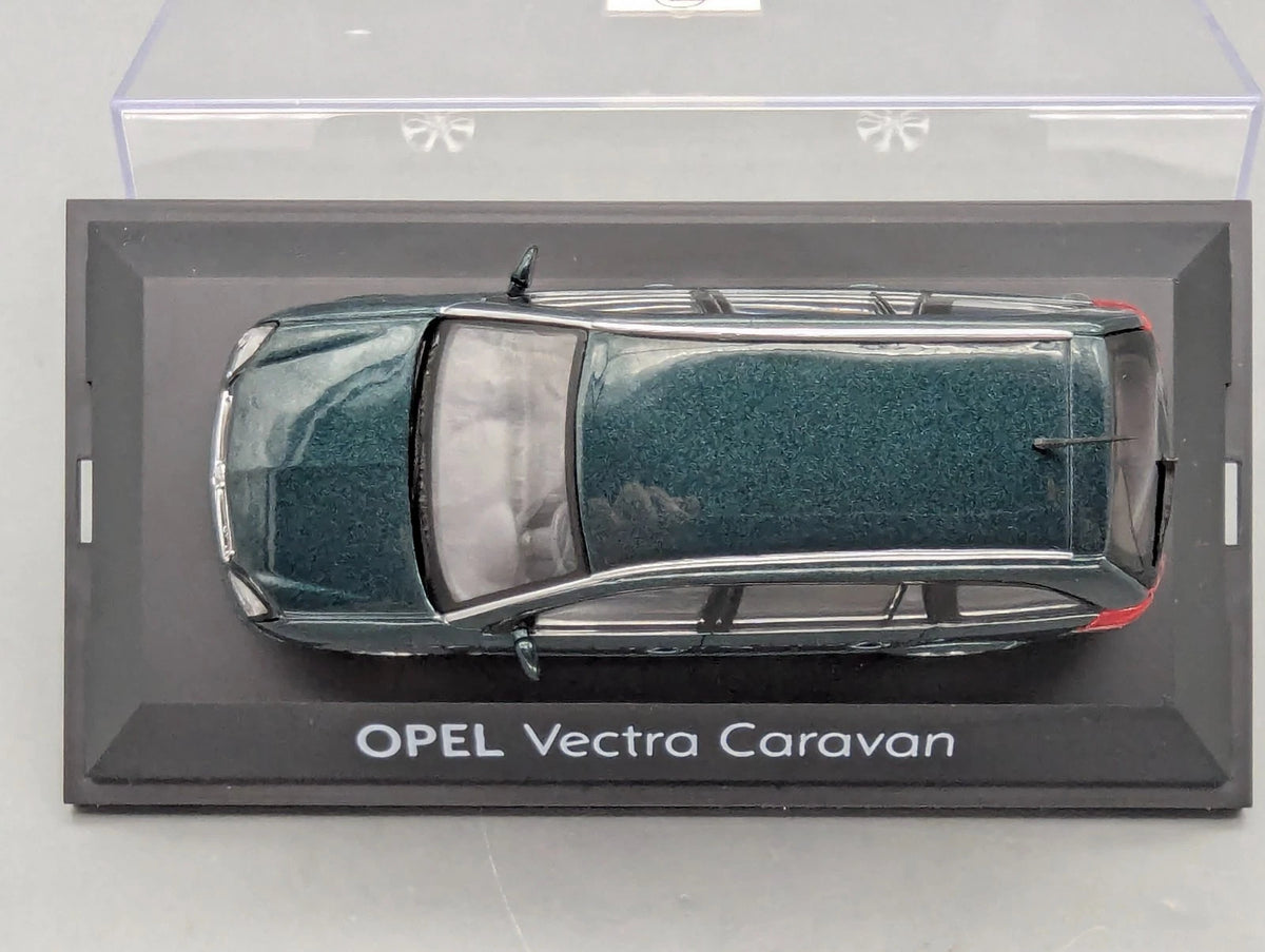 Modellautos 1:43 Schuco Opel Vectra Caravan Dunkel Grün Metallic mit Dealer OVP