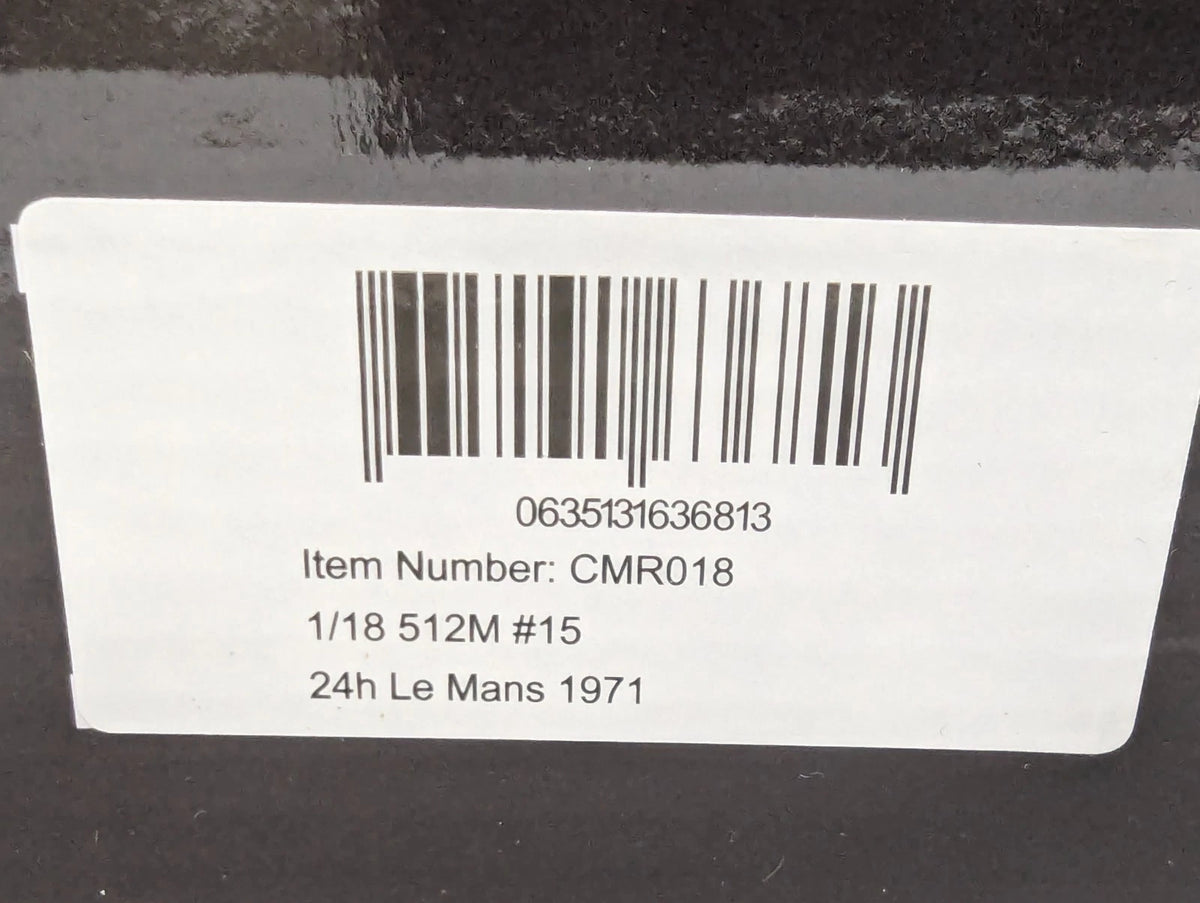 Modellautos 1:18 CMR 018 Ferrari 512M 24h Le Mans 1971 #15 mit OVP