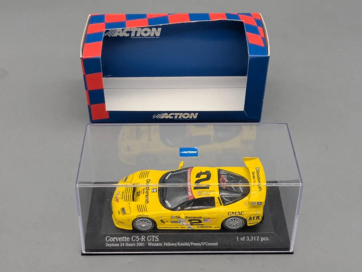 Modellautos 1:43 Action Chevrolet Corvette C5-R GTS 24h Daytona 2001 #2 mit OVP