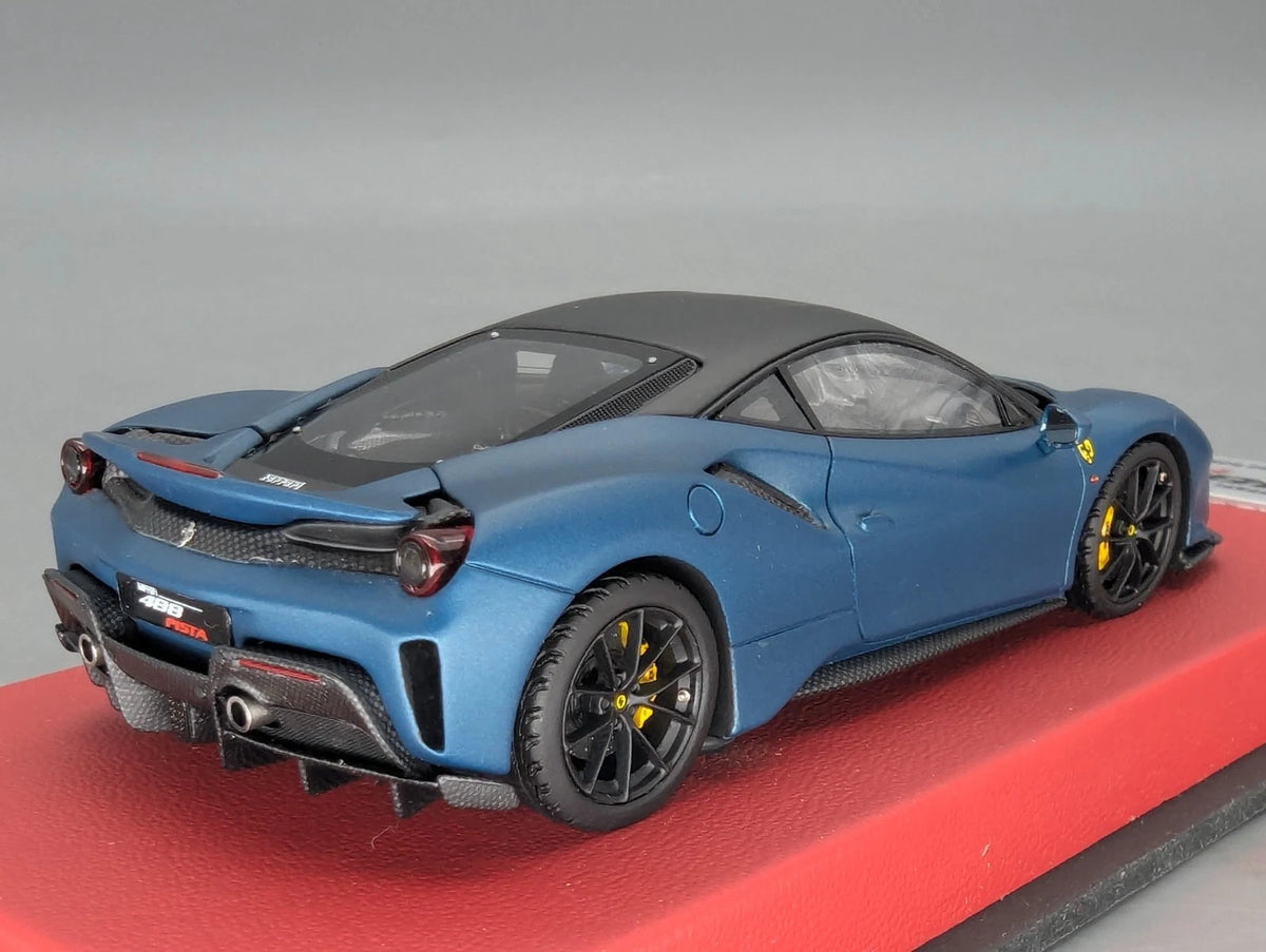 Modellautos 1:43 BBR Concept43 Ferrari 488 Pista Blue Capri Matt 10/10 OVP