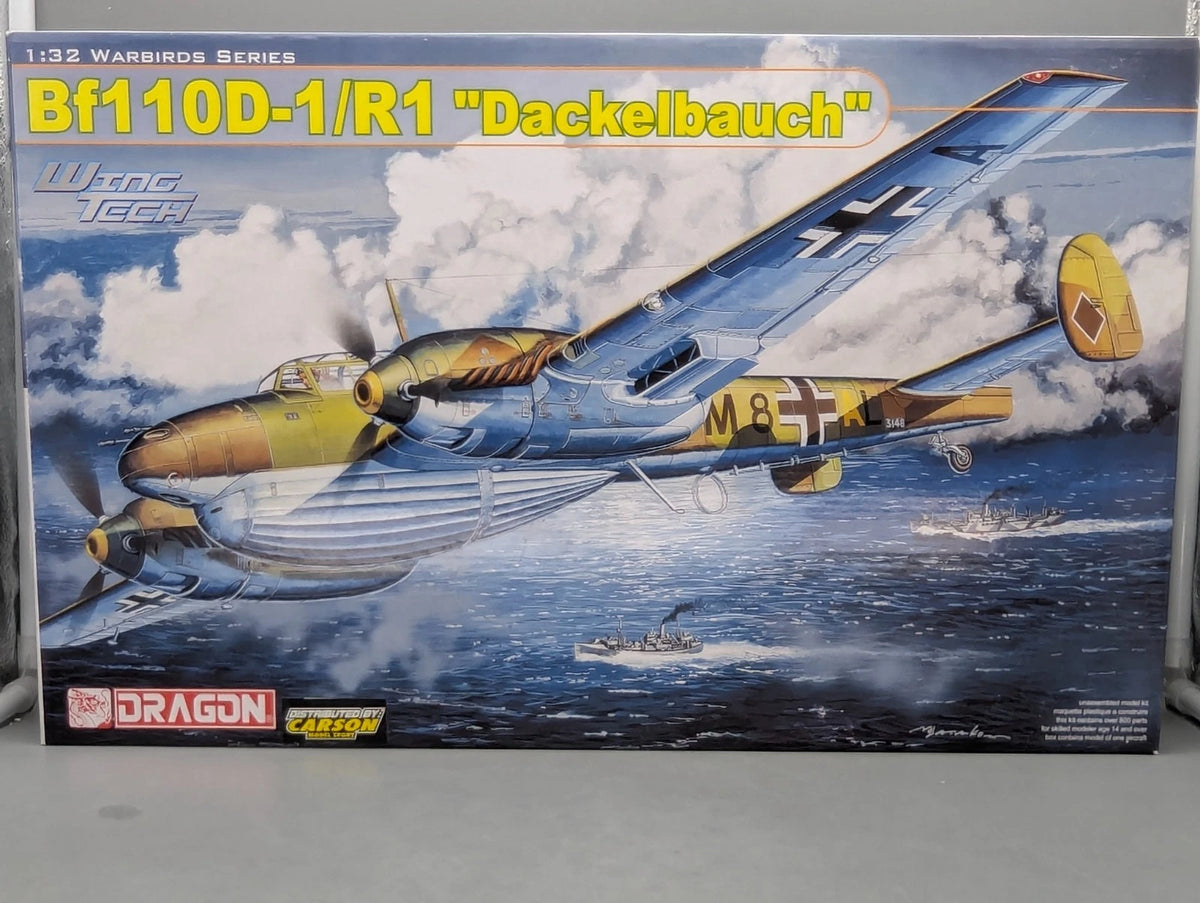 Flugzeug Bausatz 1:32 Dragon Models 3207 Bf 110D-1/R1 Dackelbauch mit OVP
