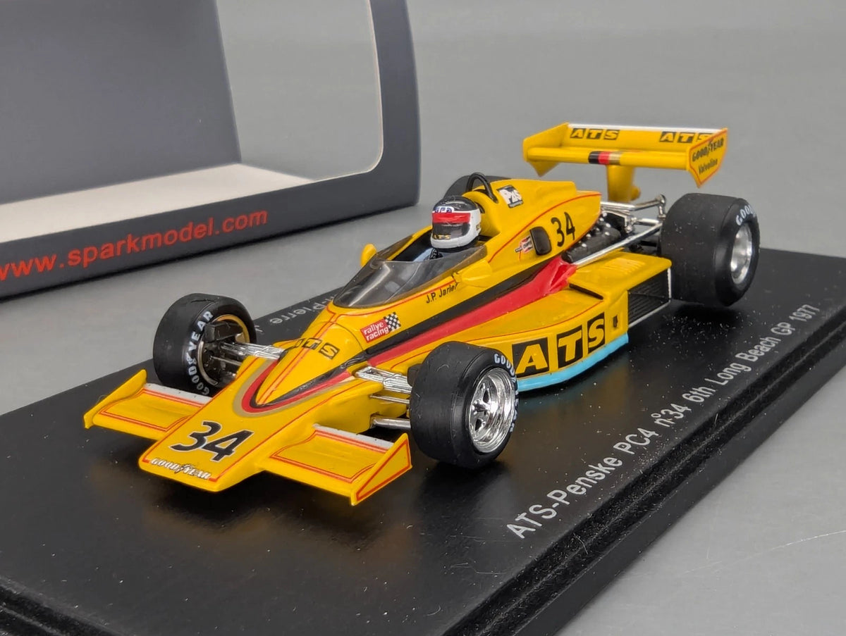 Modellautos 1:43 Spark S3371 ATS-Penske PC4 Long Beach 1977 #34 J. P. Jarier OVP