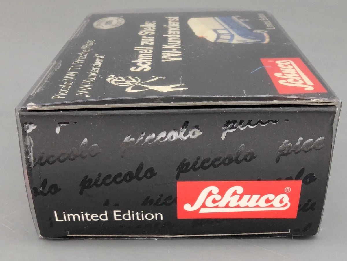 Modellautos 1:90 Schuco Piccolo VW T1 Pritsche / Plane VW-Kundendienst in OVP