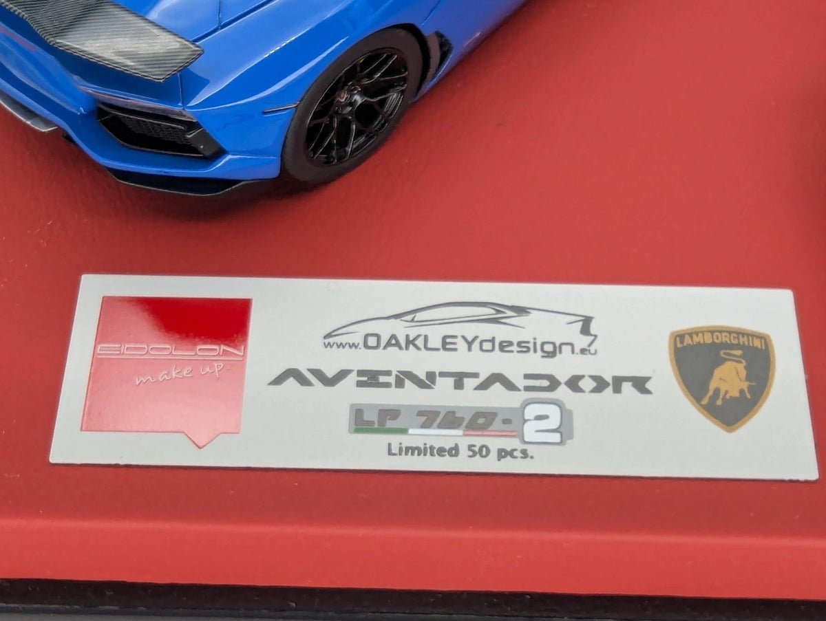 Eidolon Make Up 1:43 Lamborghini Aventador LP760-2 Blau und Weiß 2tlg Set OVP