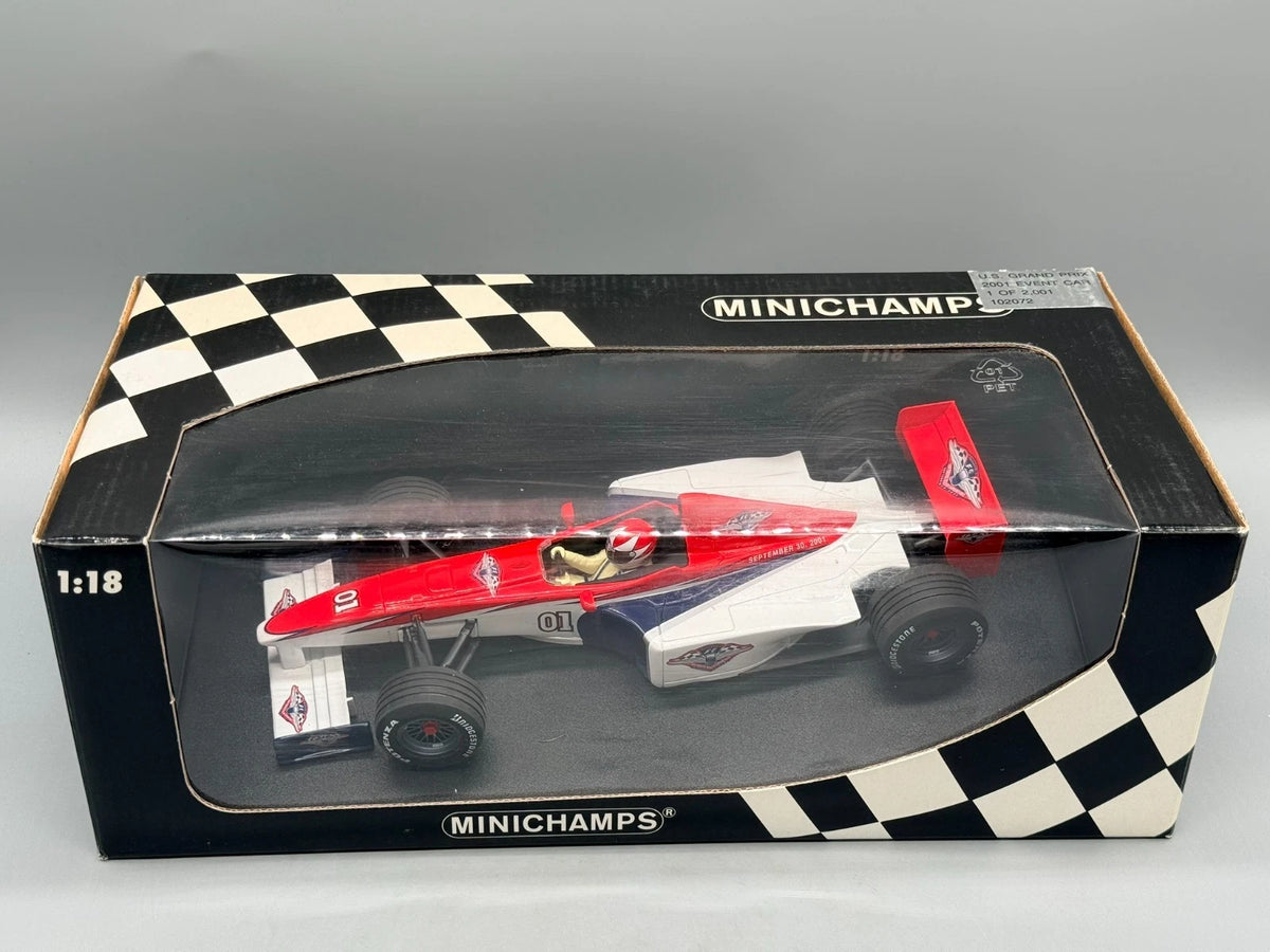 Modellautos 1:18 Minichamps F1 US Grand Prix Event Car 2001 #01 mit OVP