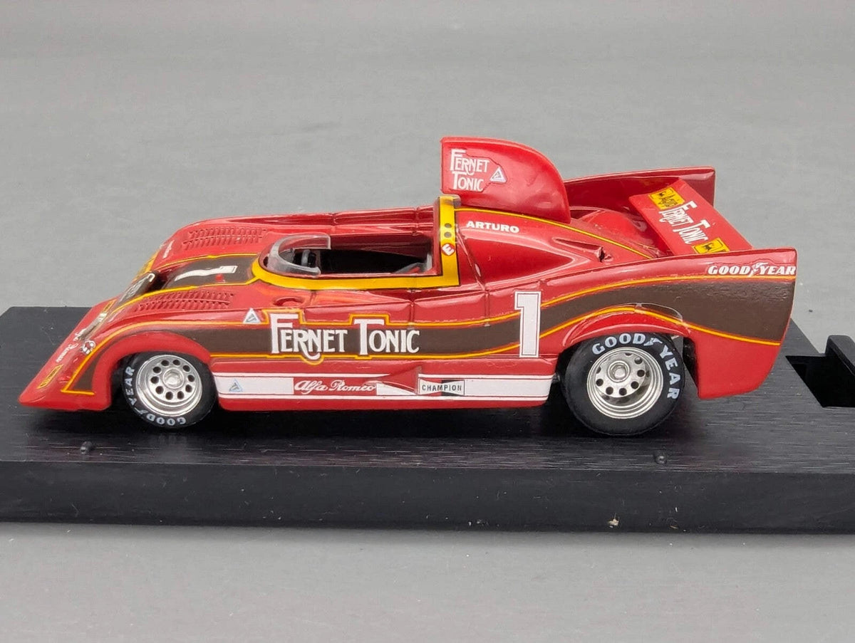 Modellautos 1:43 Brumm Alfa Romeo 33SC 12 Coppa Florio 1977 #1 Merzario mit OVP