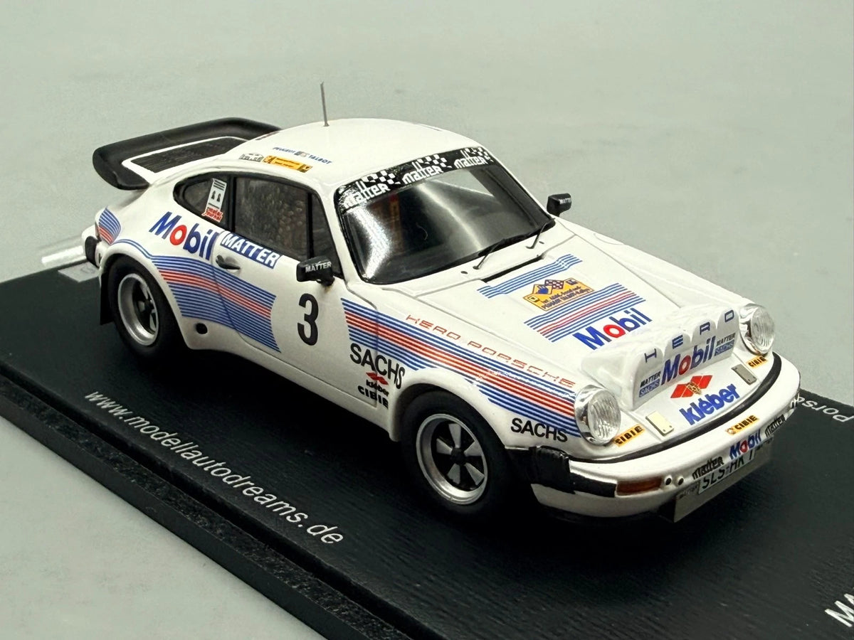 Modellautos 1:43 Spark Porsche 911 Turbo 3.3 Rallye DRM 1983 Hero Winner + OVP