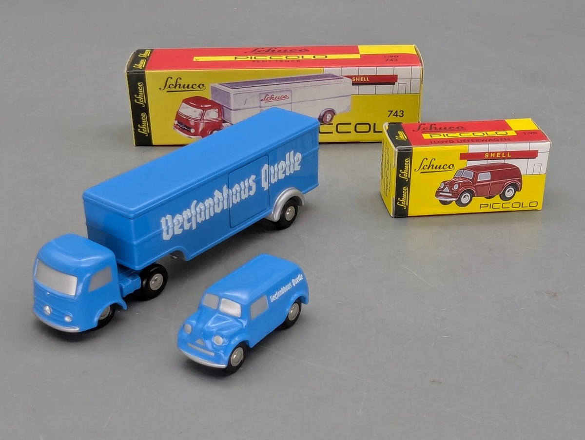 Modellautos 1:90 Schuco Piccolo-Set 2001 Versandhaus Quelle 2-teilig mit OVP