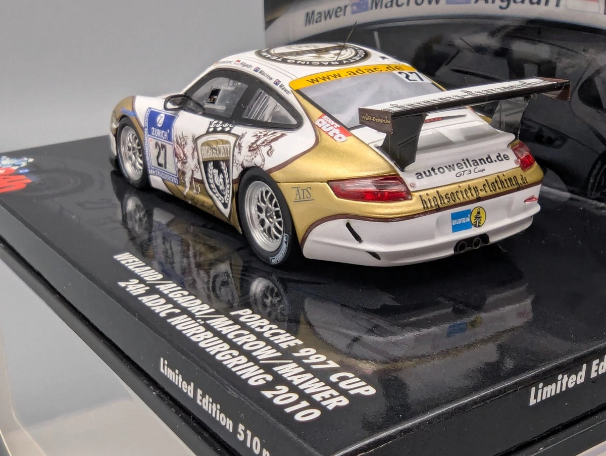 Modellautos 1:43 Minichamps Porsche 997 Cup 24h Nürburgring 2010 #27 mit OVP