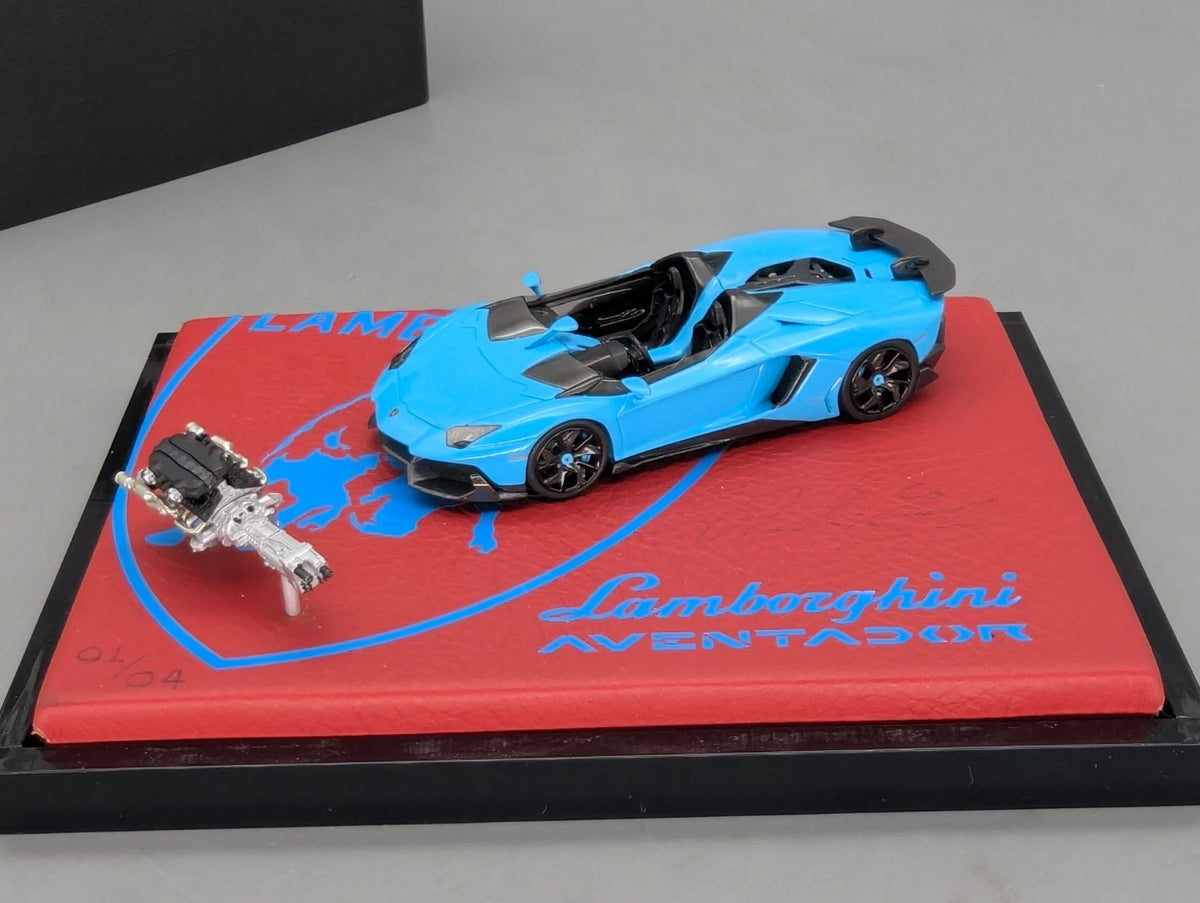 Modellautos 1:43 MR Lamborghini Aventador J Speedster Ltd 01/04 Engine Set OVP
