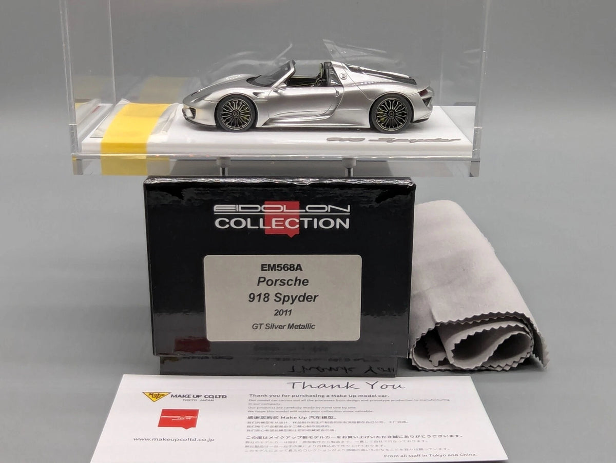 Eidolon Make Up 1:43 Porsche 918 Spyder GT Silver Metallic mit Vitine und OVP