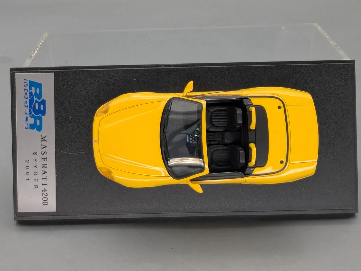 Modellautos 1:43 BBR Maserati 4200 Spyder 2001 Gelb mit OVP