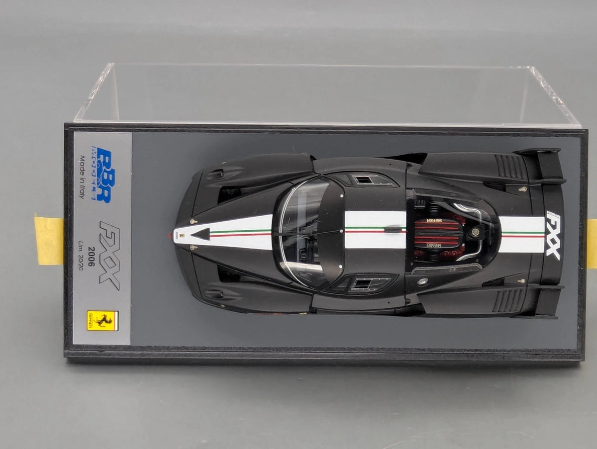 Modellautos 1:43 BBR Ferrari FXX 2006 Black Matt Ltd 20/20 mit Vitrine + OVP