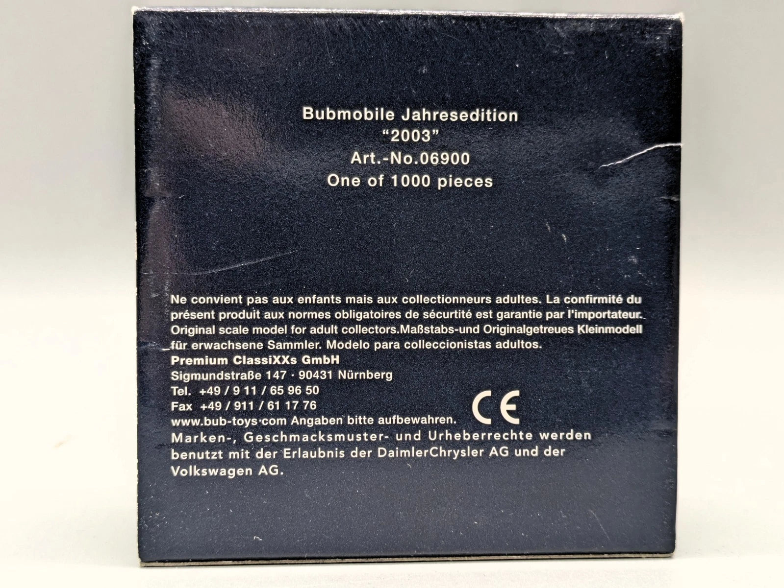 Modellautos 1:87 Premium ClassiXXs Bubmobile Jahresedition 2003 mit OVP