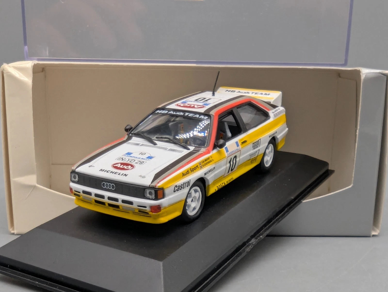 Modellautos 1:43 Minichamps Audi Quattro 31. Acropolis Rally 1984 #10 mit OVP