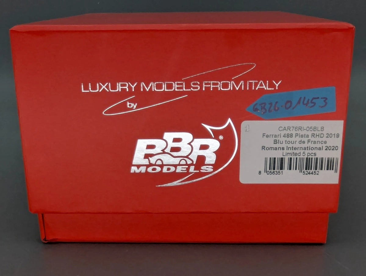 Modellautos 1:43 BBR Ferrari 488 Pista RHD Blu TdF 2019 Romans 2020 Ltd 1/5 OVP