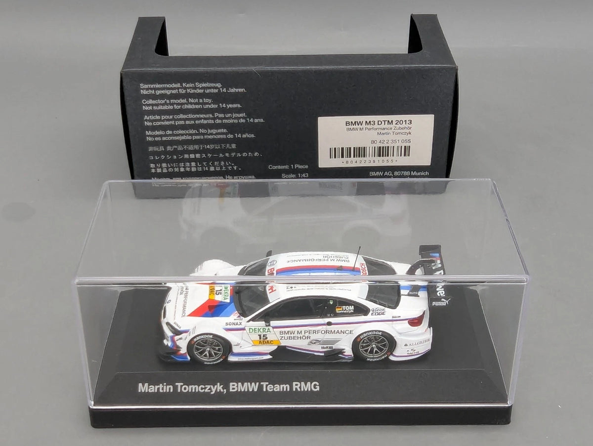 Modellautos 1:43 Minichamps BMW M3 DTM 2013 #15 Tom Tomczyk mit Dealer OVP