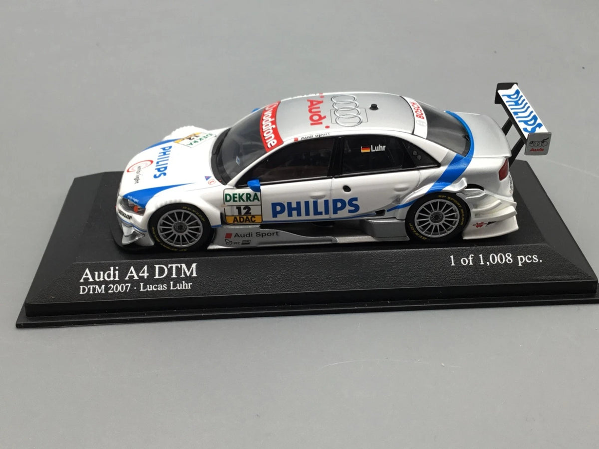 Modellautos 1:43 Minichamps Audi A4 DTM 2007 Lucas Luhr #12 in OVP