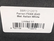 Modellautos 1:12 BBR Ferrari FXX-K EVO Met Italian White Ltd 01/01 Vitrine OVP