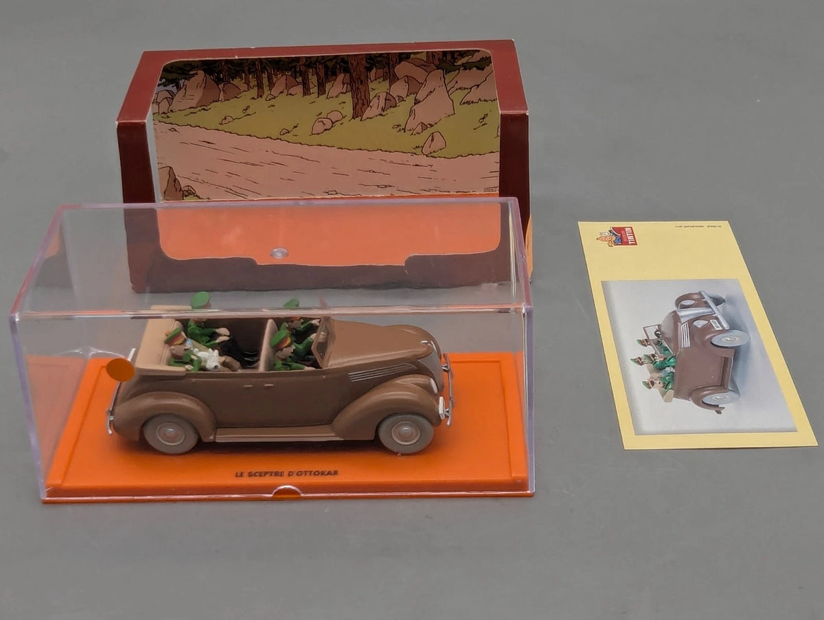 Modellautos 1:43 Atlas Tintin - Le Sceptre D'Ottokar mit Zertifikat Vitrine OVP