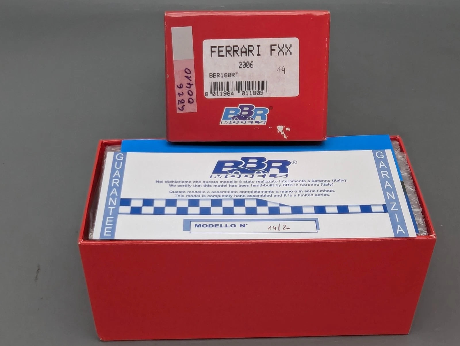 Modellautos 1:43 BBR Ferrari FXX 2006 Rot 14/20 OVP