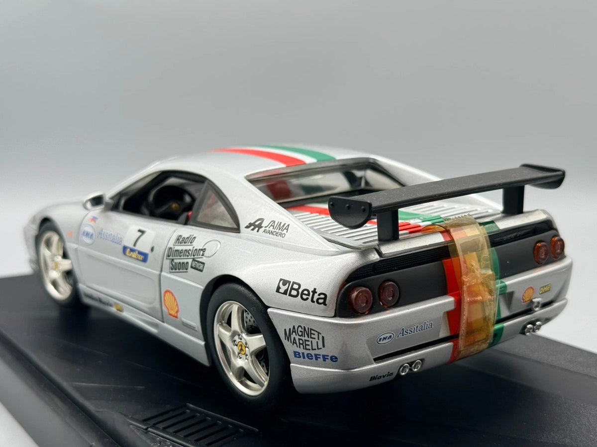 Modellautos 1:18 Hot Wheels Ferrari F355 Challenge 1998 #7 Silber mit OVP