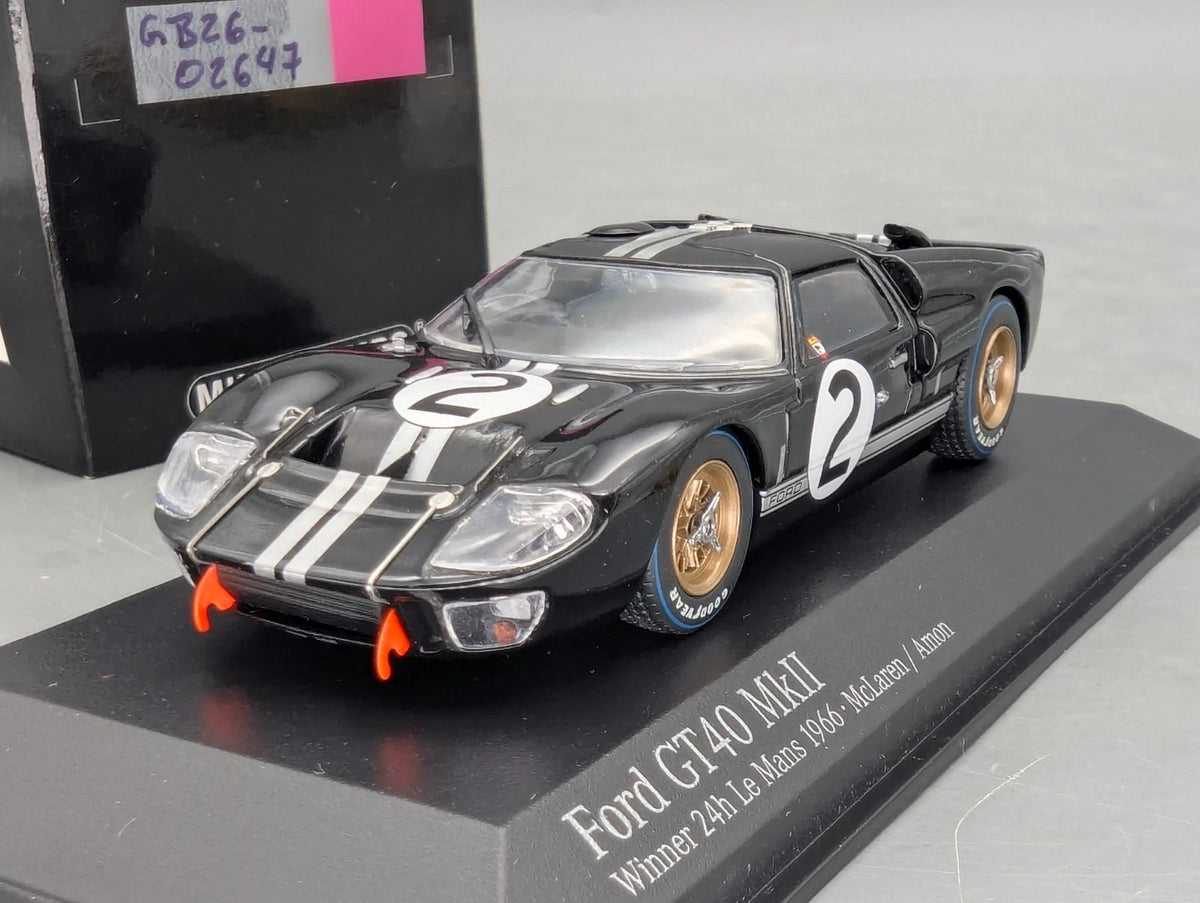 Modellautos 1:43 Minichamps Ford GT40 MkII Winner 24h Le Mans 1966 #2 mit OVP