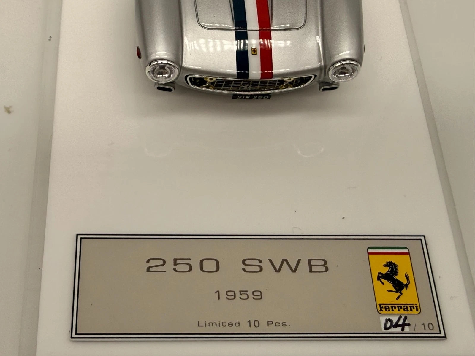 Modellautos 1:43 DMH Ferrari 250 SWB 1959 Silver flag version limitiert 4/10+OVP
