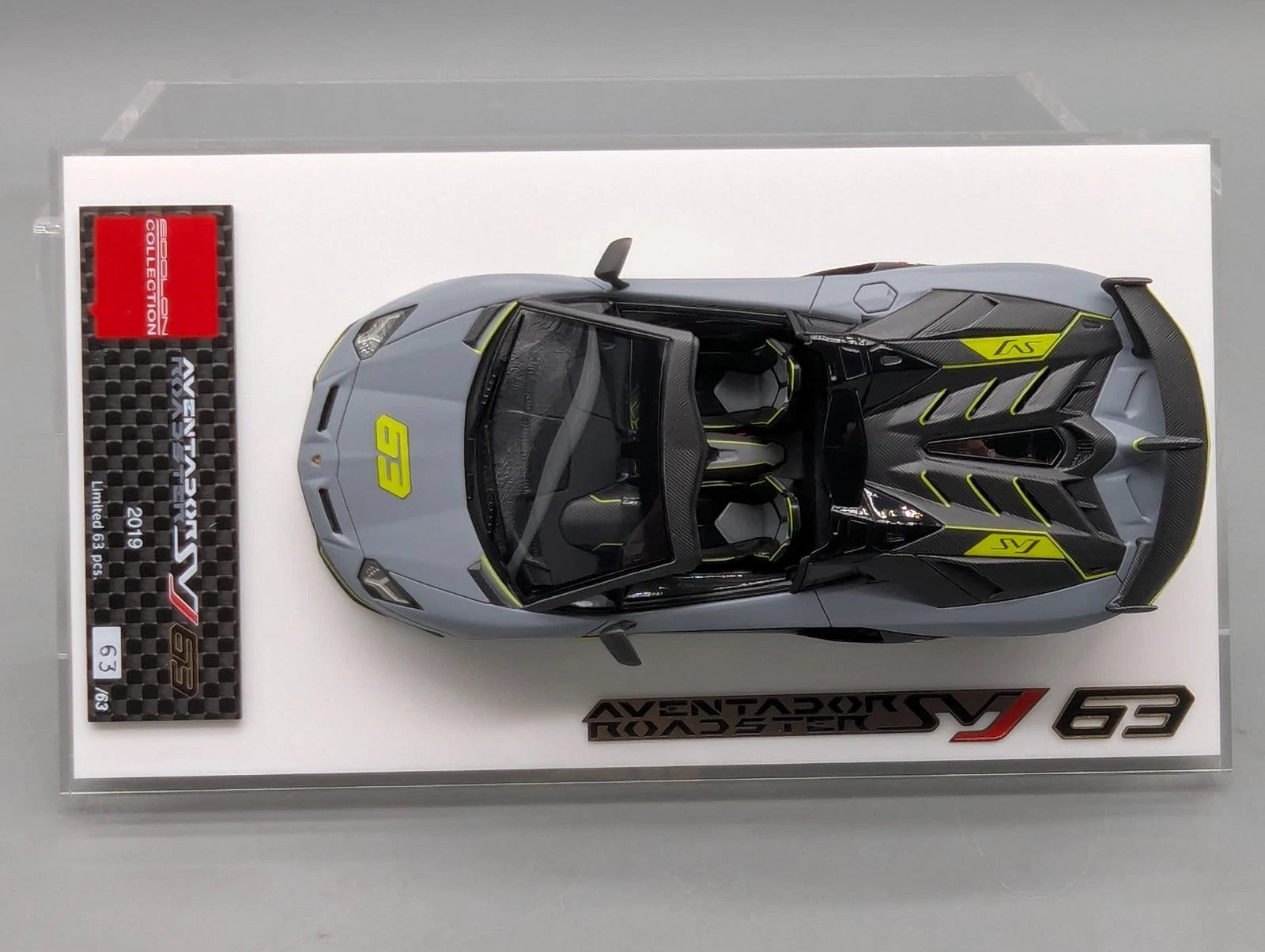 Eidolon Make Up 1:43 Lamborghini Aventador SVJ 63 Roadster 2019 Grigio 63/63 OVP