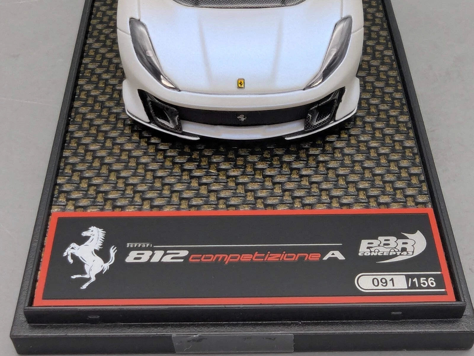 Modellautos 1:43 BBR Concept43 Ferrari 812 Competizione Aperta Weiß 091/156 OVP