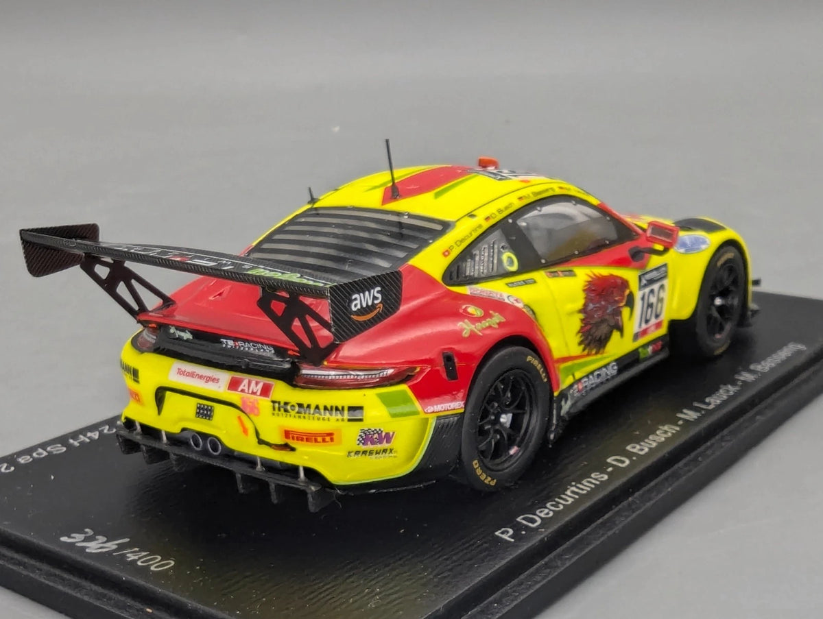 Modellautos 1:43 Spark SB456 Porsche 911 GT3 R WINNER AM 24h Spa 2021  #166 OVP