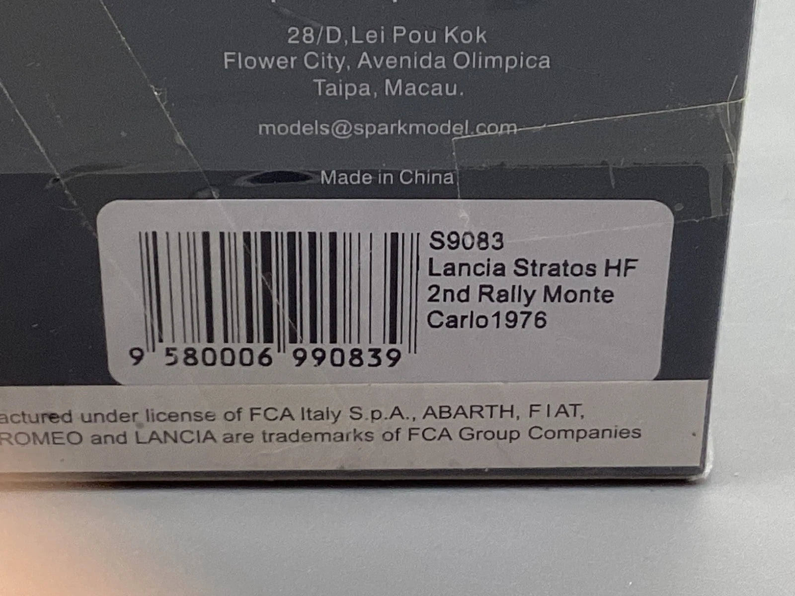 Modellautos 1:43 Spark Lancia Stratos HF 2nd Rally Monte Carlo 1976 #6 mit OVP