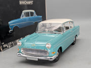 Modellautos 1:18 Minichamps Opel Rekord P1 1958 Türkisblau mit OVP