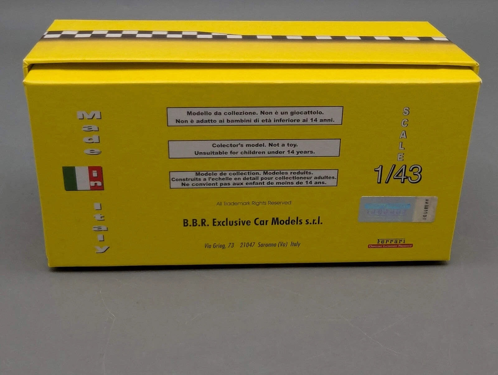 Modellautos 1:43 BBR Ferrari 612 Scaglietti Sessanta 2007 Blau und Grau mit OVP
