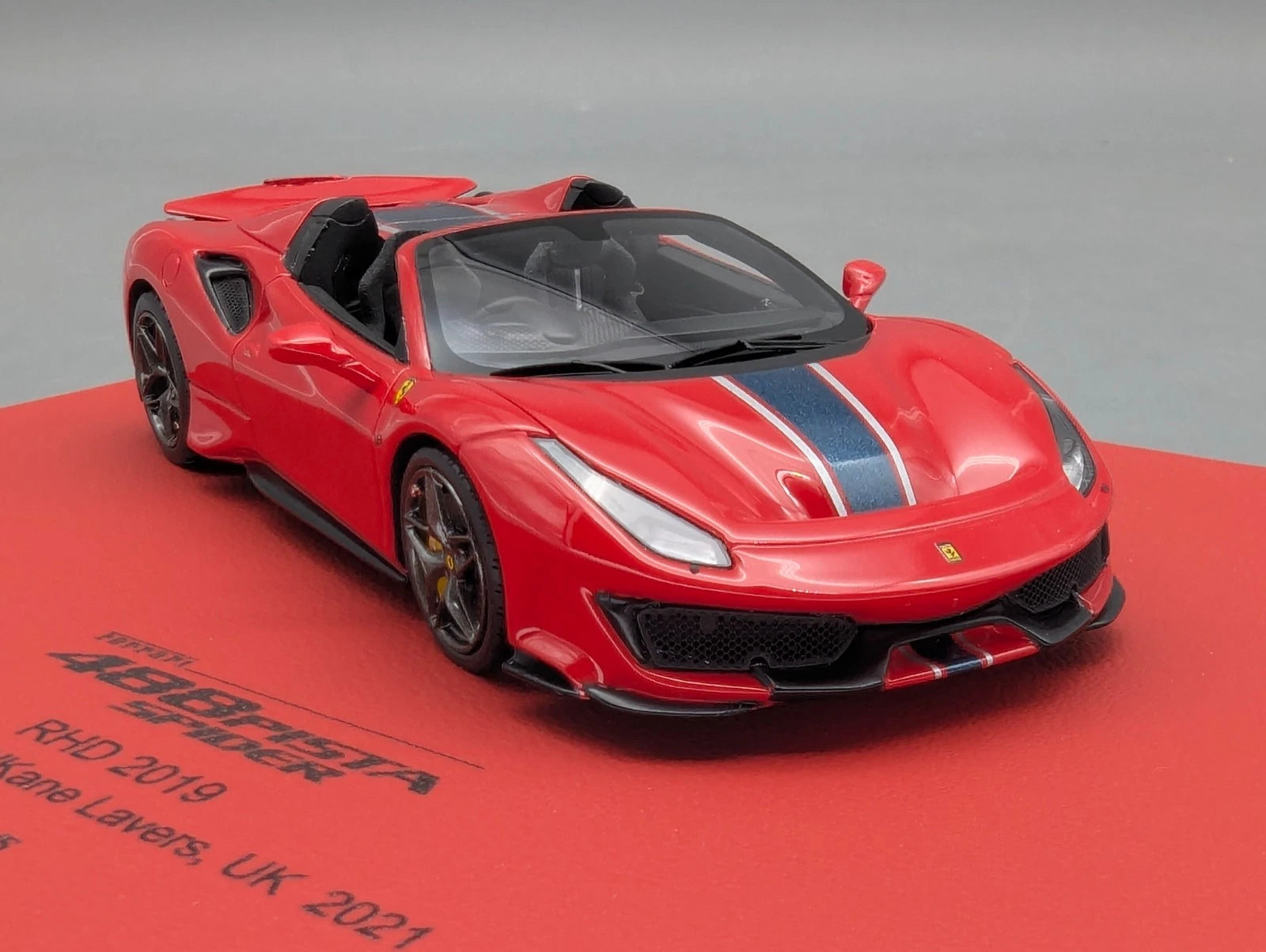 Modellautos 1:43 BBR Ferrari 488 Pista Spider RHD 2019 Limitiert 01/05 OVP