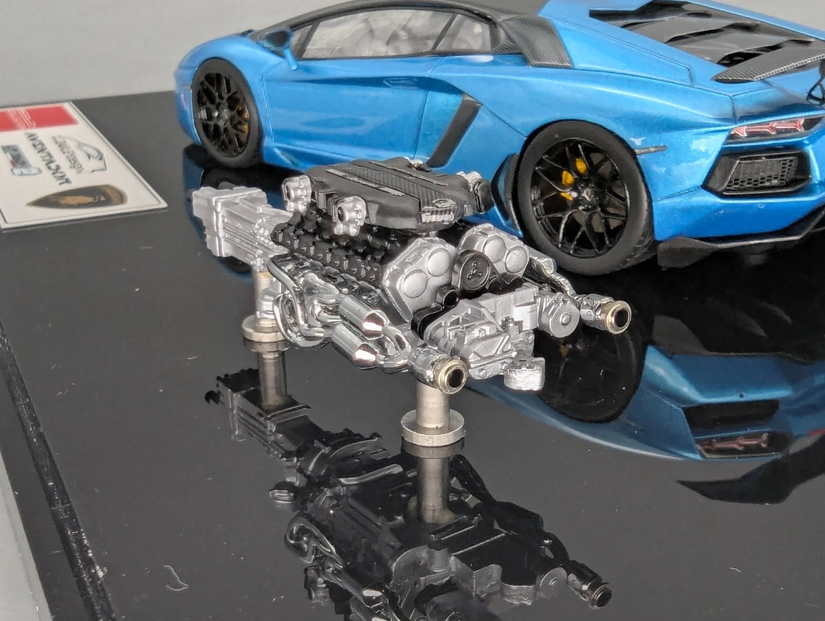 Eidolon Make Up 1:43 Lamborghini Aventador LP760-2 Engine Set Oakley Blau OVP
