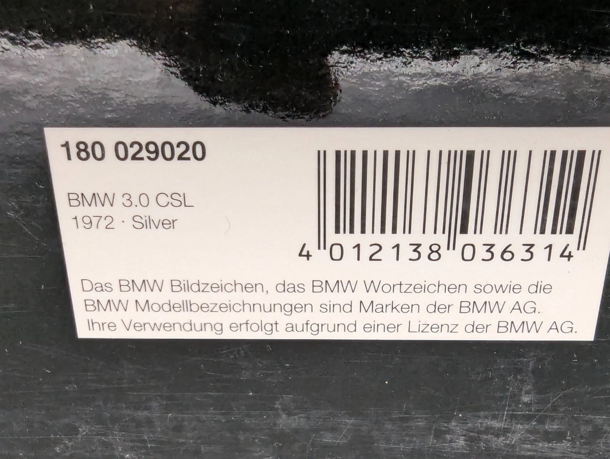 Modellautos 1:18 Minichamps BMW 3.0 CSL 1972 mit OVP