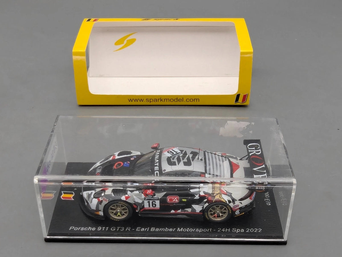 Modellautos 1:43 Spark SB530 Porsche 911 GT3 R 24h Spa 2022 Earl Bamber #16 OVP