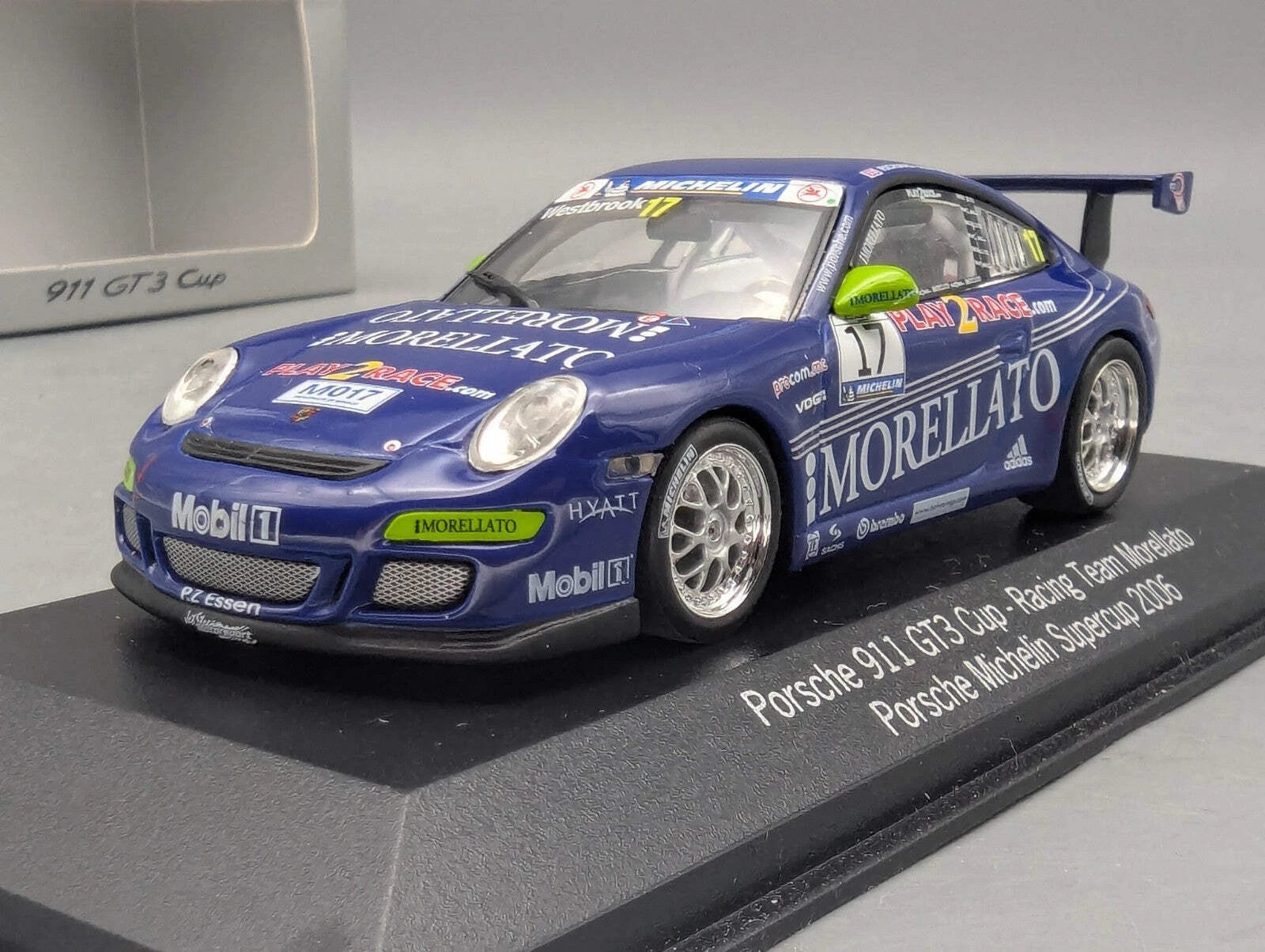 Modellautos 1:43 Minichamps Porsche 911 GT3 Cup 2006 #17 mit WAP Dealer OVP